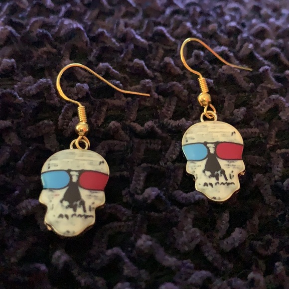 🖤🖤🖤Halloween Sugar Skull Earrings - Picture 2 of 3